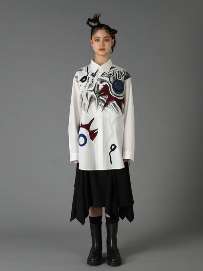 Ground Y×Taro Okamoto Mixed-Media Composition Shirts ”I Am in the Sky”