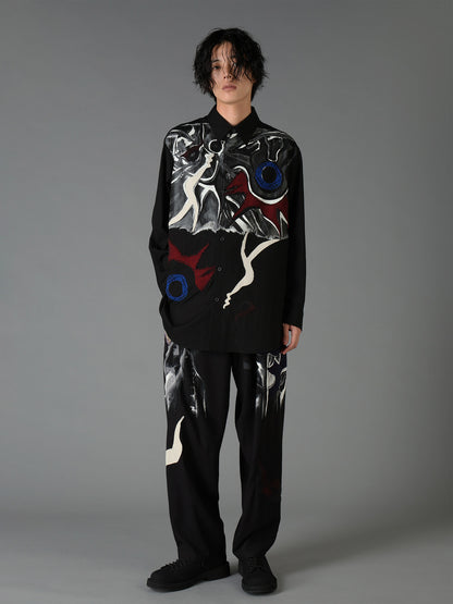 Ground Y×Taro Okamoto Mixed-Media Composition Shirts ”I Am in the Sky”