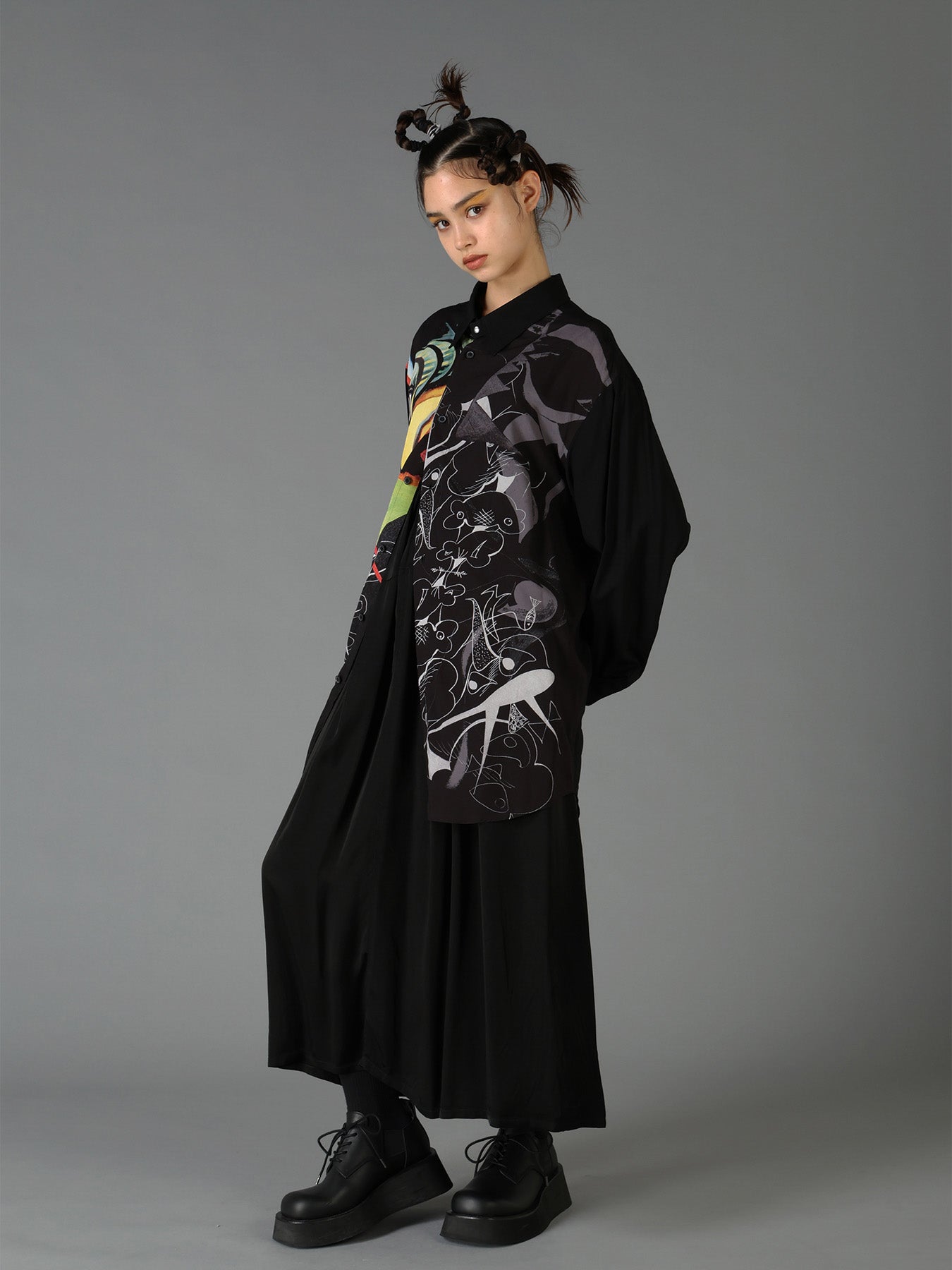 Ground Y×Taro Okamoto Removable Collar Shirts Collage Type:D