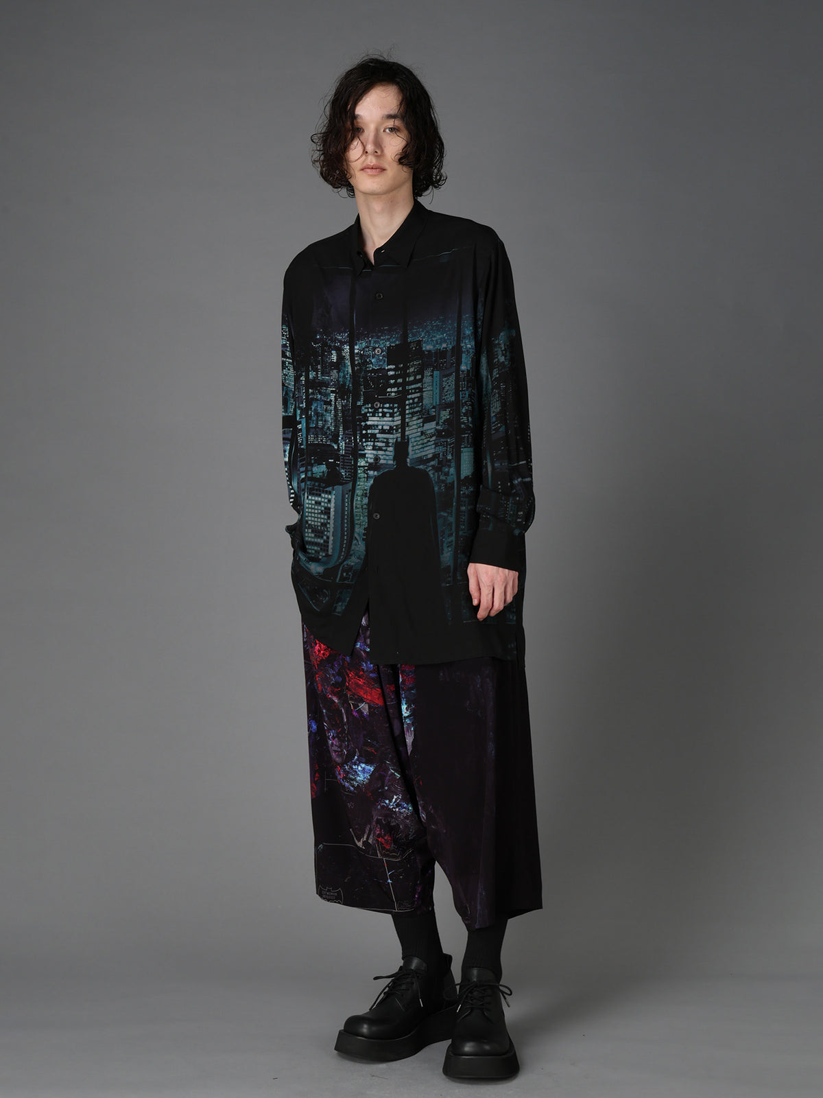 DC SUPER-VILLAINS ”BATMAN” RAYON PRINT SHIRT