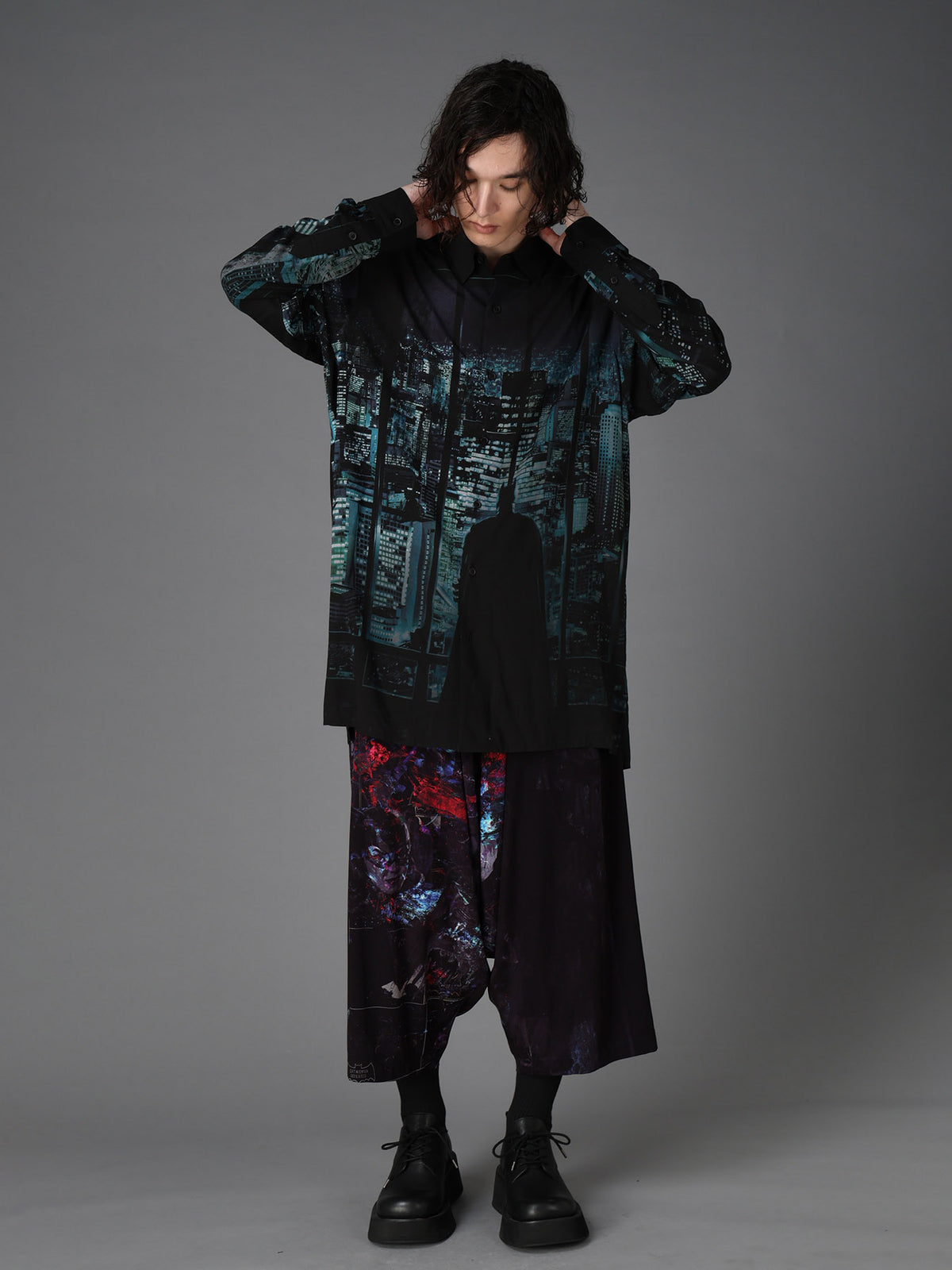 DC SUPER-VILLAINS ”BATMAN” RAYON PRINT SHIRT