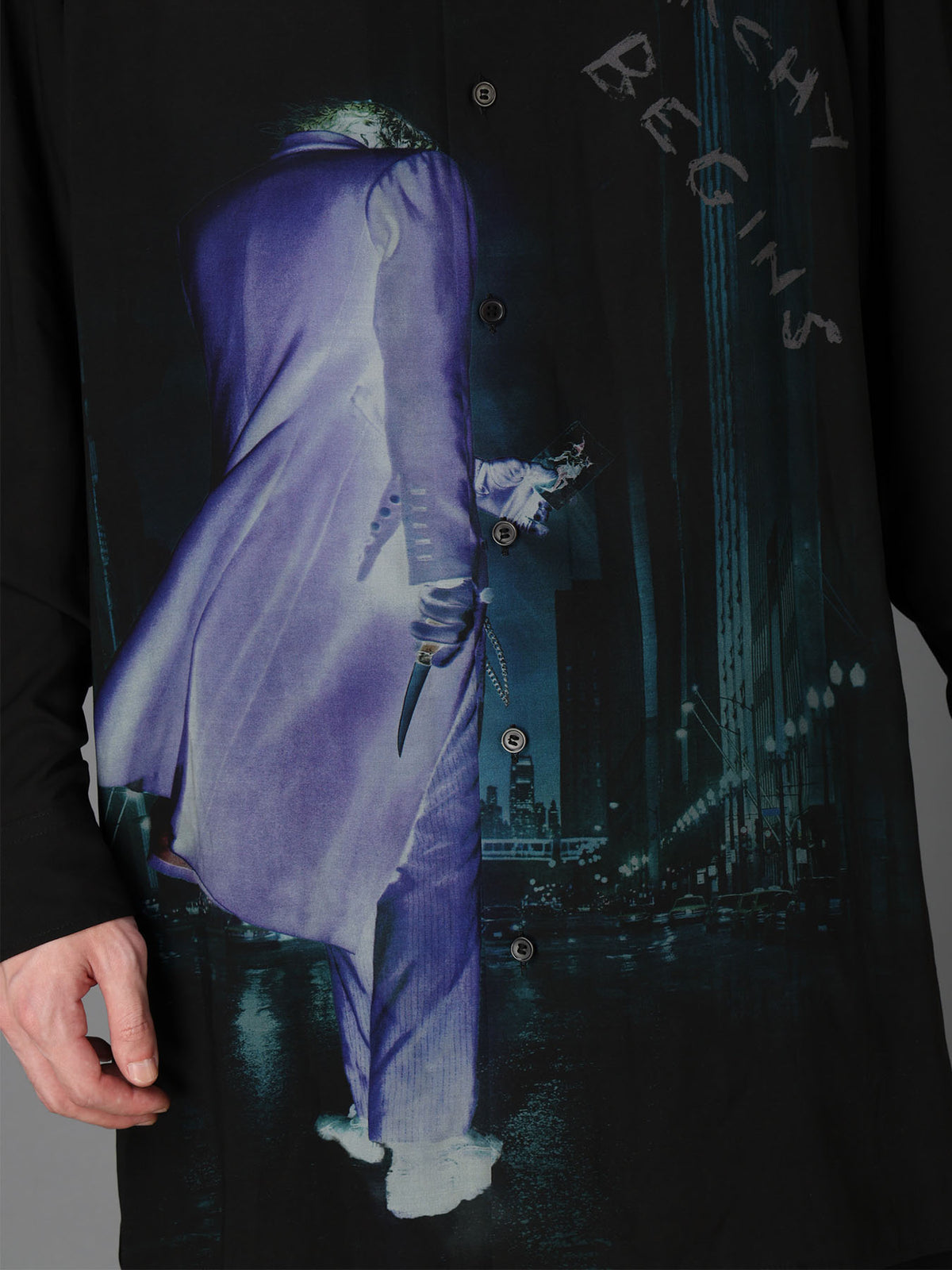 DC SUPER-VILLAINS ”THE JOKER” RAYON PRINT SHIRT