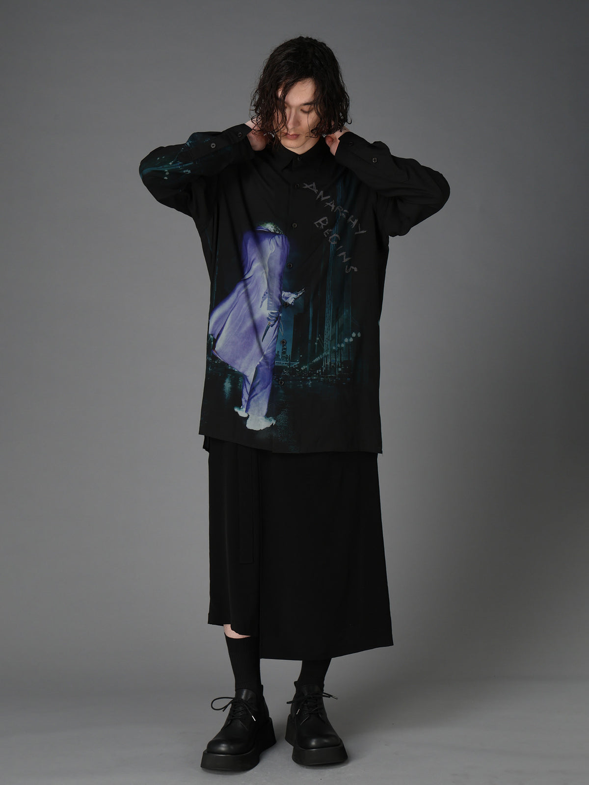DC SUPER-VILLAINS ”THE JOKER” RAYON PRINT SHIRT