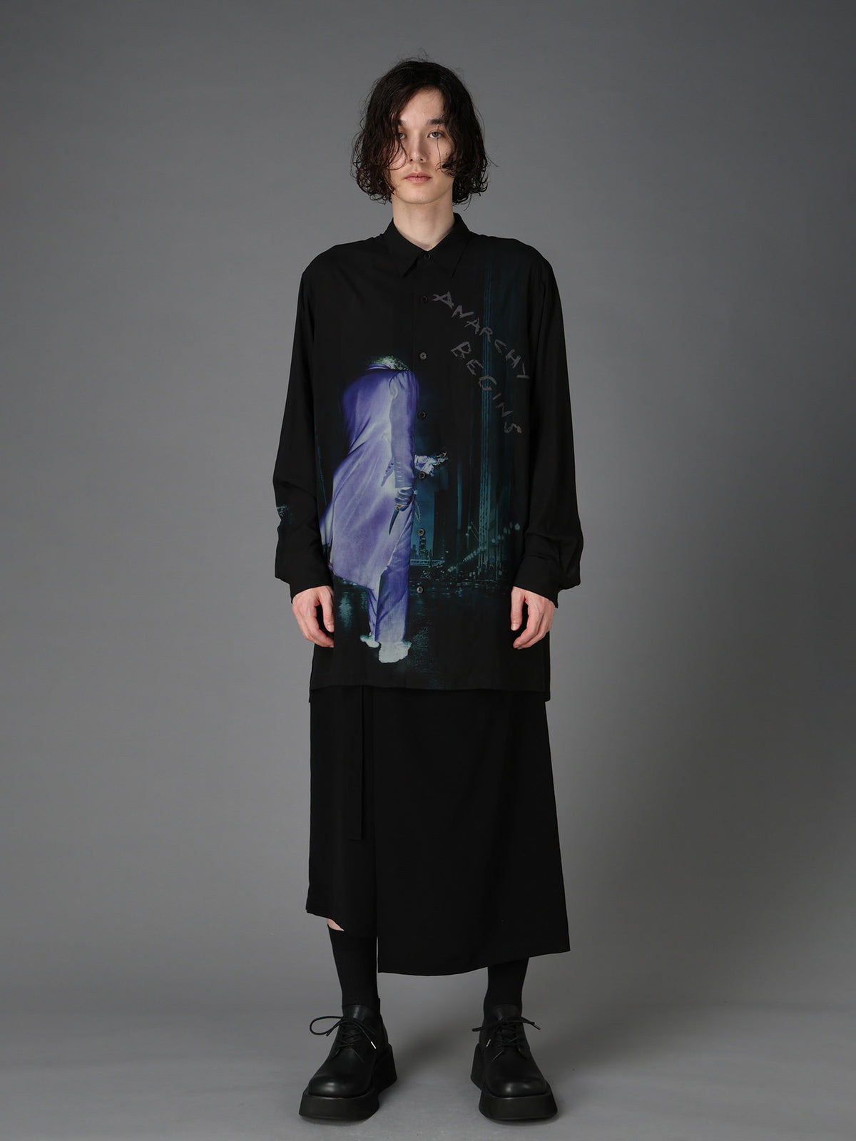 DC SUPER-VILLAINS ”THE JOKER” RAYON PRINT SHIRT