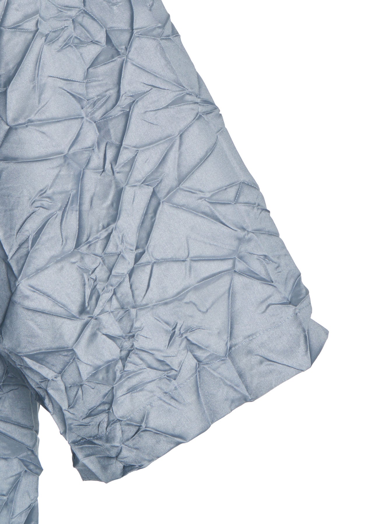 POLYESTER TAFFETA SIDE GATHER SHIRT