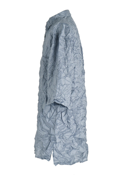 POLYESTER TAFFETA SIDE GATHER SHIRT