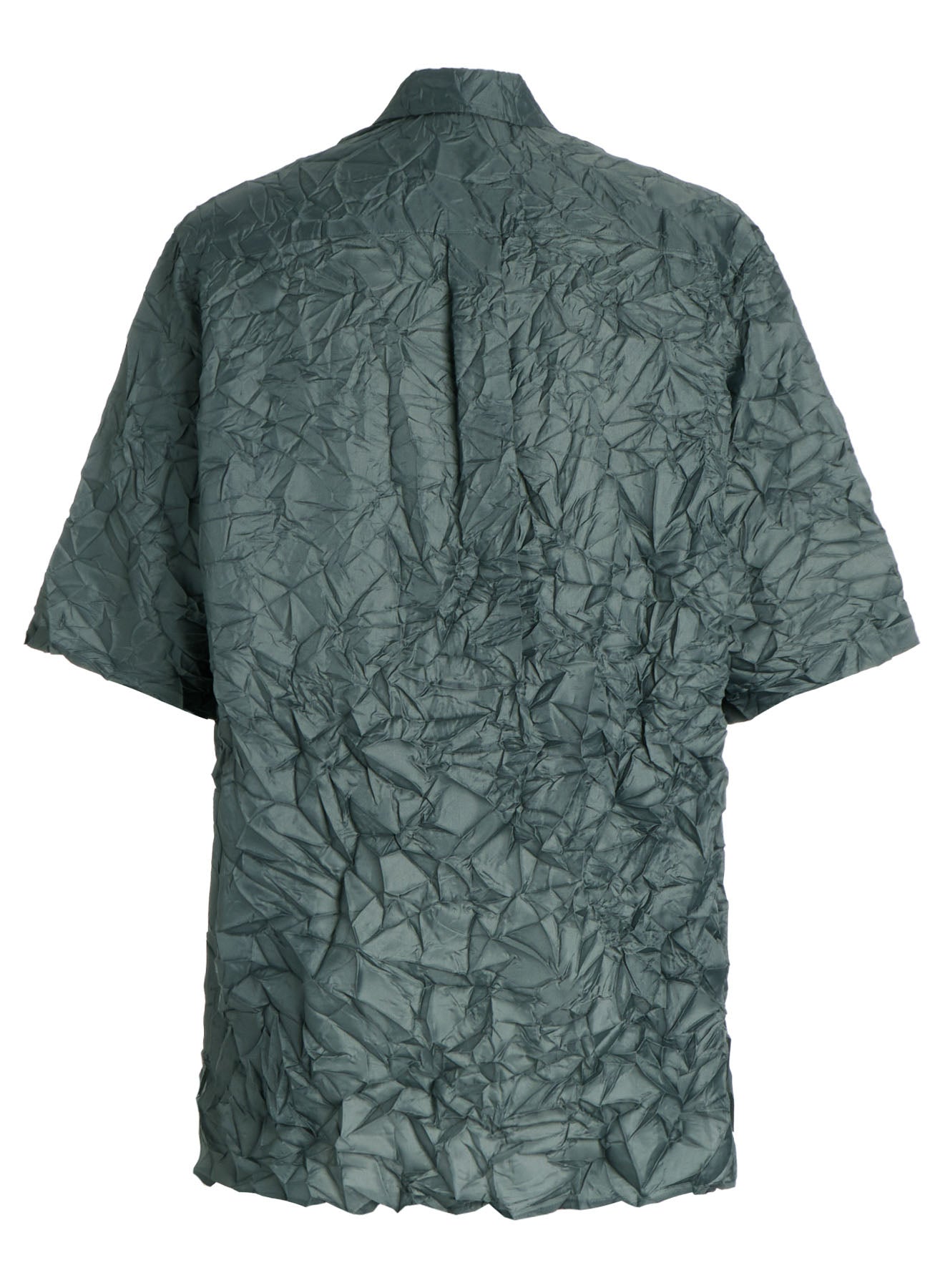 POLYESTER TAFFETA SIDE GATHER SHIRT