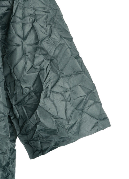 POLYESTER TAFFETA SIDE GATHER SHIRT