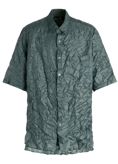 POLYESTER TAFFETA SIDE GATHER SHIRT