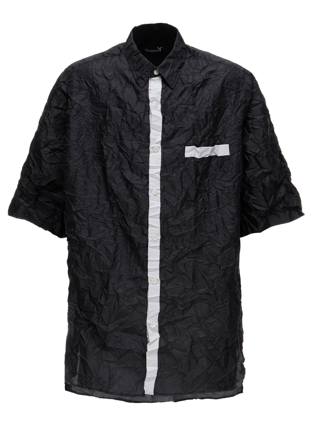 POLYESTER TAFFETA SIDE GATHER SHIRT
