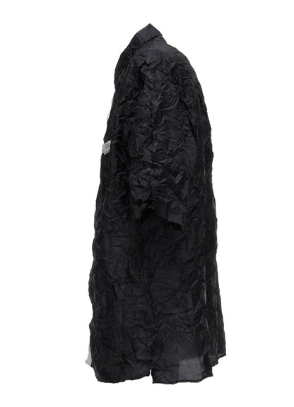 POLYESTER TAFFETA SIDE GATHER SHIRT