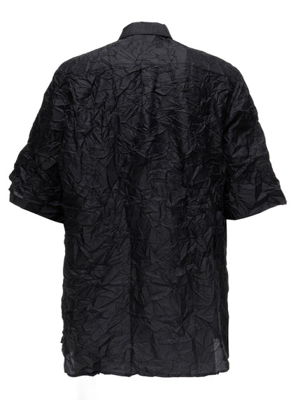 POLYESTER TAFFETA SIDE GATHER SHIRT