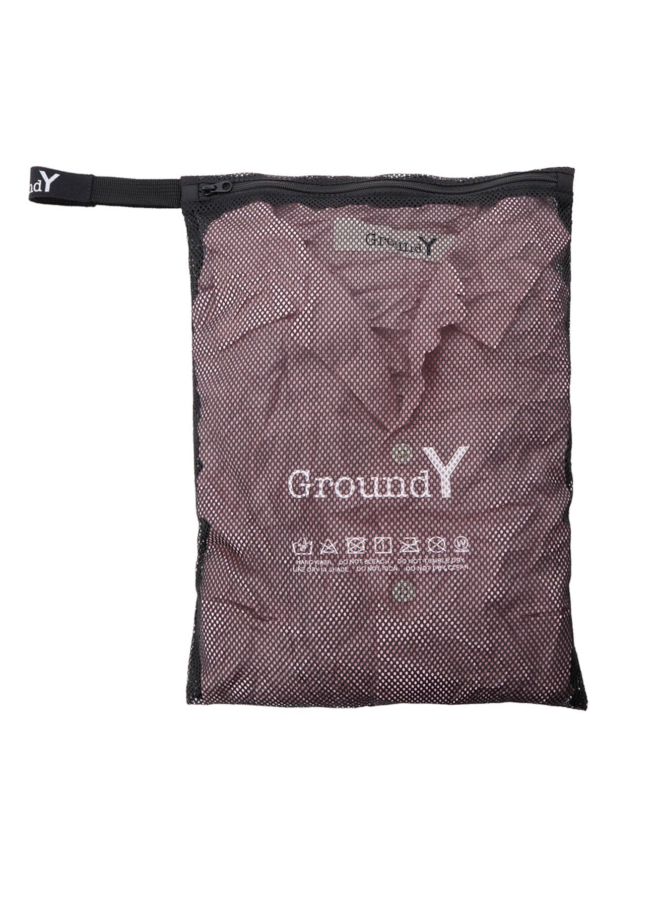 POLYESTER TAFFETA SIDE-GATHER OPEN-COLLAR SHIRT