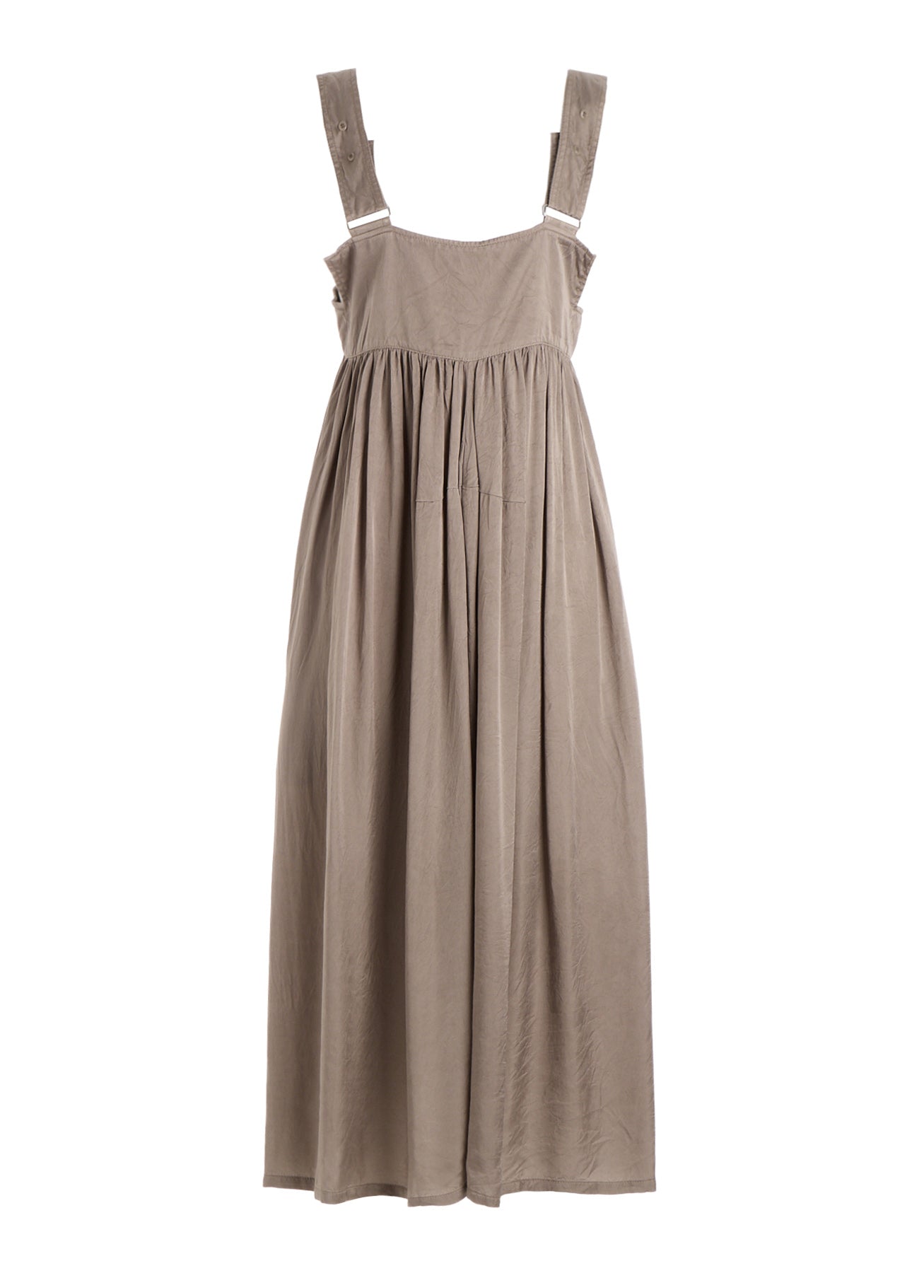 CUPRO FIBRIL TWILL SUSPENDER DRESS