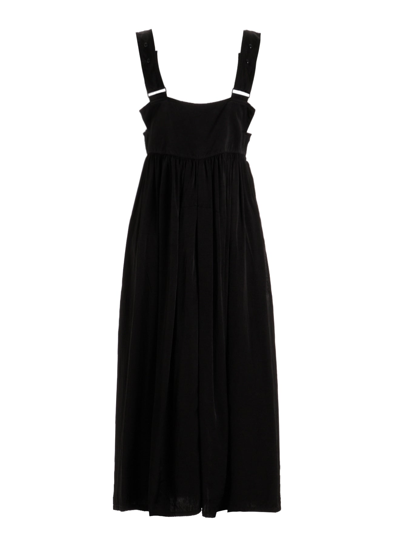 CUPRO FIBRIL TWILL SUSPENDER DRESS