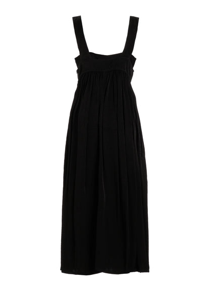 CUPRO FIBRIL TWILL SUSPENDER DRESS