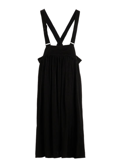 CUPRO FIBRIL TWILL SUSPENDER SKIRT