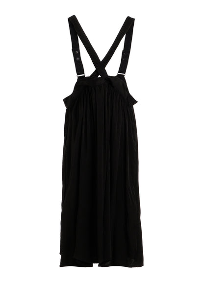 CUPRO FIBRIL TWILL SUSPENDER SKIRT
