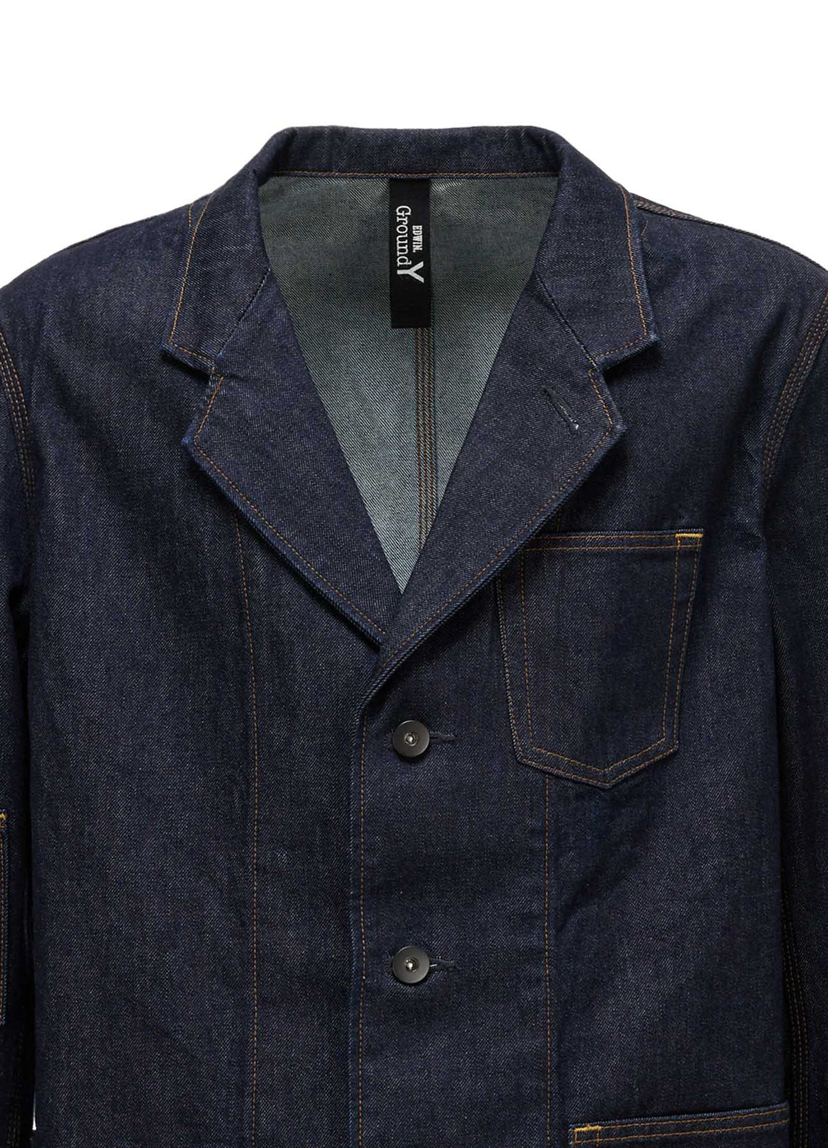 Ground Y × EDWIN 14oz DENIM POCKET TAILORED JACKET
