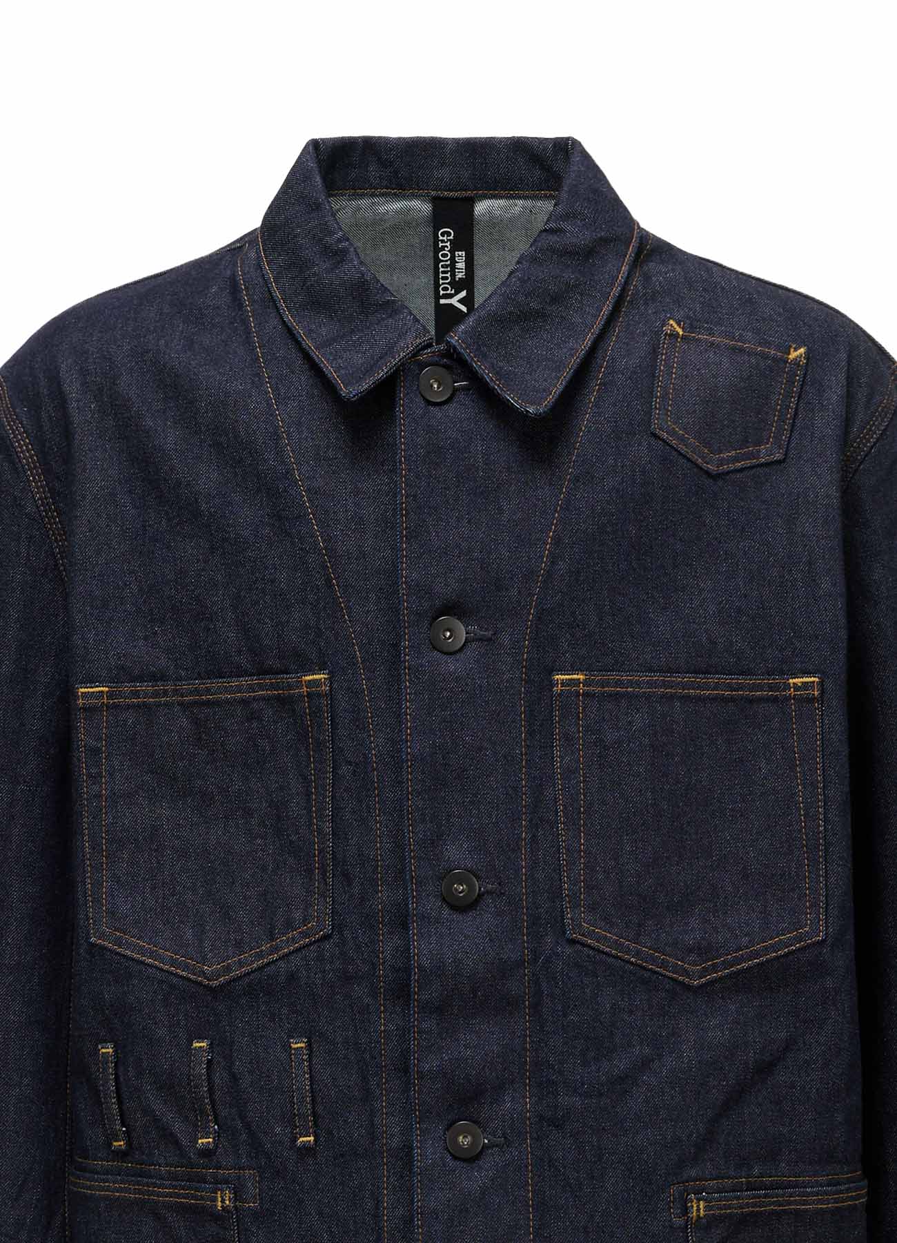 【公式完売品・極美品】Ground Y × EDWIN カバーオール ジャケット Ground Y × EDWIN 14oz DENIM POCKET COVERALL – THE SHOP YOHJI YAMAMOTO