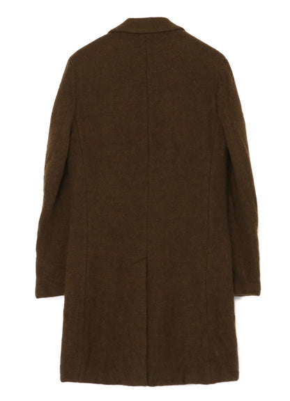 FULLING WOOL SERGE 1 BUTTON LONG JACKET