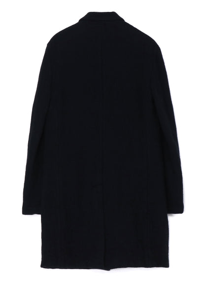 FULLING WOOL SERGE 1 BUTTON LONG JACKET