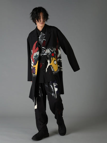 Ground Y×Taro Okamoto Mixed-Media Composition Jacket ”Seaside”