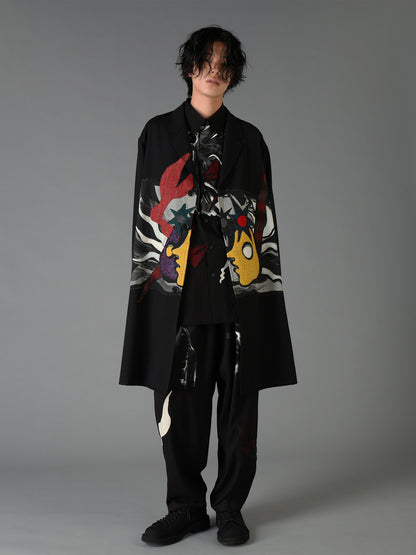 Ground Y×Taro Okamoto Mixed-Media Composition Jacket ”Seaside”