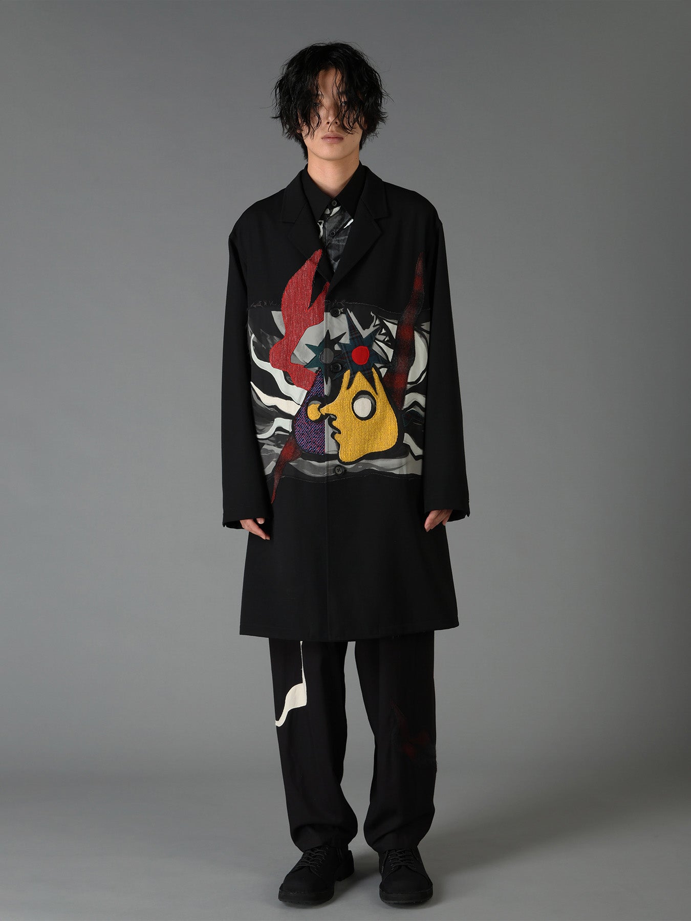 Ground Y×Taro Okamoto Mixed-Media Composition Jacket ”Seaside”