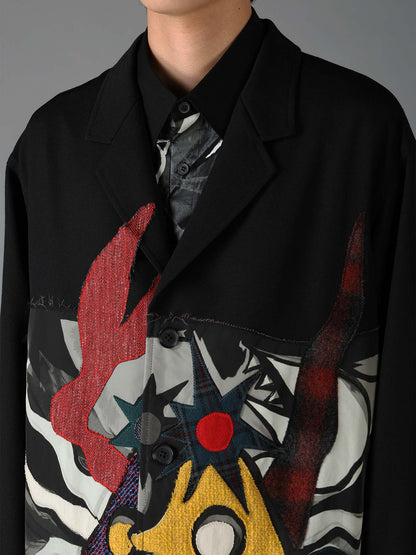 Ground Y×Taro Okamoto Mixed-Media Composition Jacket ”Seaside”