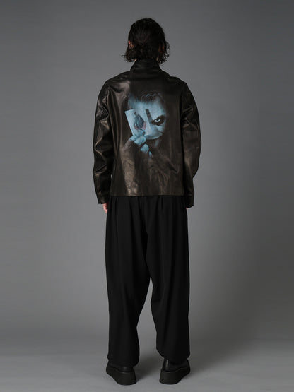 DC SUPER-VILLAINS "THE JOKER" LEATHER JACKET