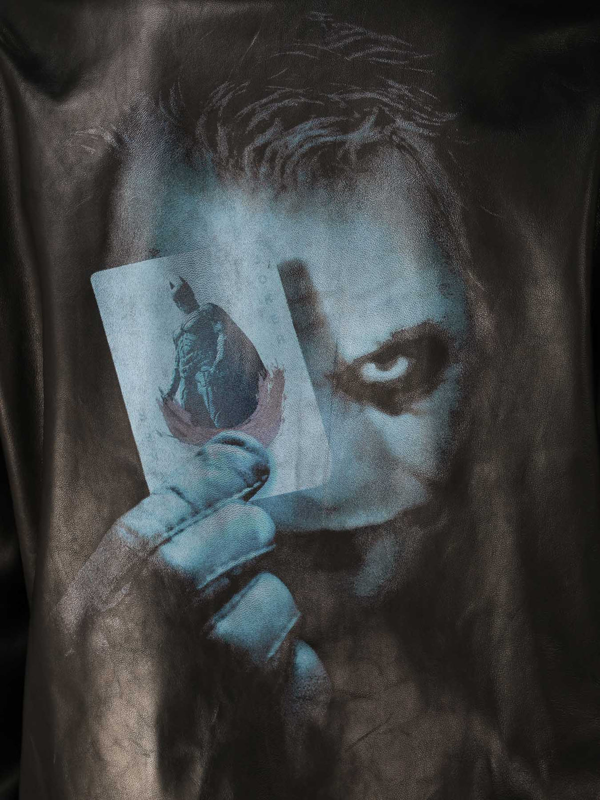 DC SUPER-VILLAINS "THE JOKER" LEATHER JACKET