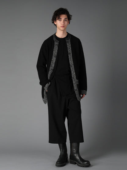 5G JERSEY CABLE KNIT NORWAY HOOK CARDIGAN