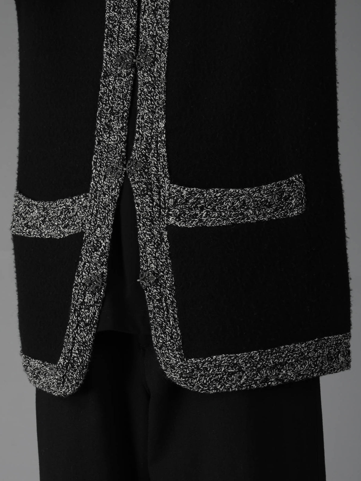 5G JERSEY CABLE KNIT NORWAY HOOK CARDIGAN