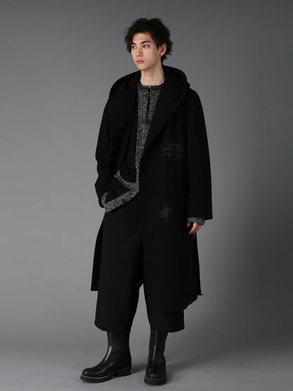 5G JERSEY CABLE KNIT NORWAY HOOK CARDIGAN