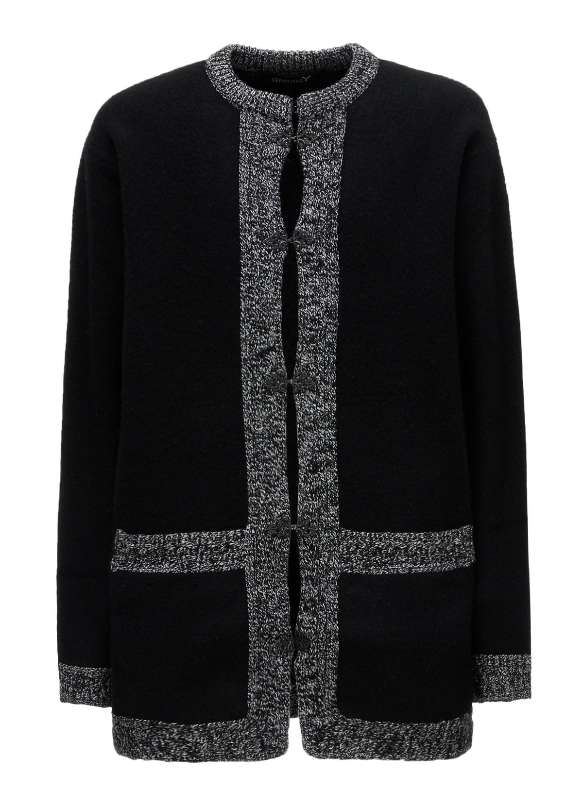 5G JERSEY CABLE KNIT NORWAY HOOK CARDIGAN