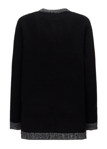 5G JERSEY CABLE KNIT NORWAY HOOK CARDIGAN