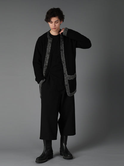 5G JERSEY CABLE KNIT NORWAY HOOK CARDIGAN