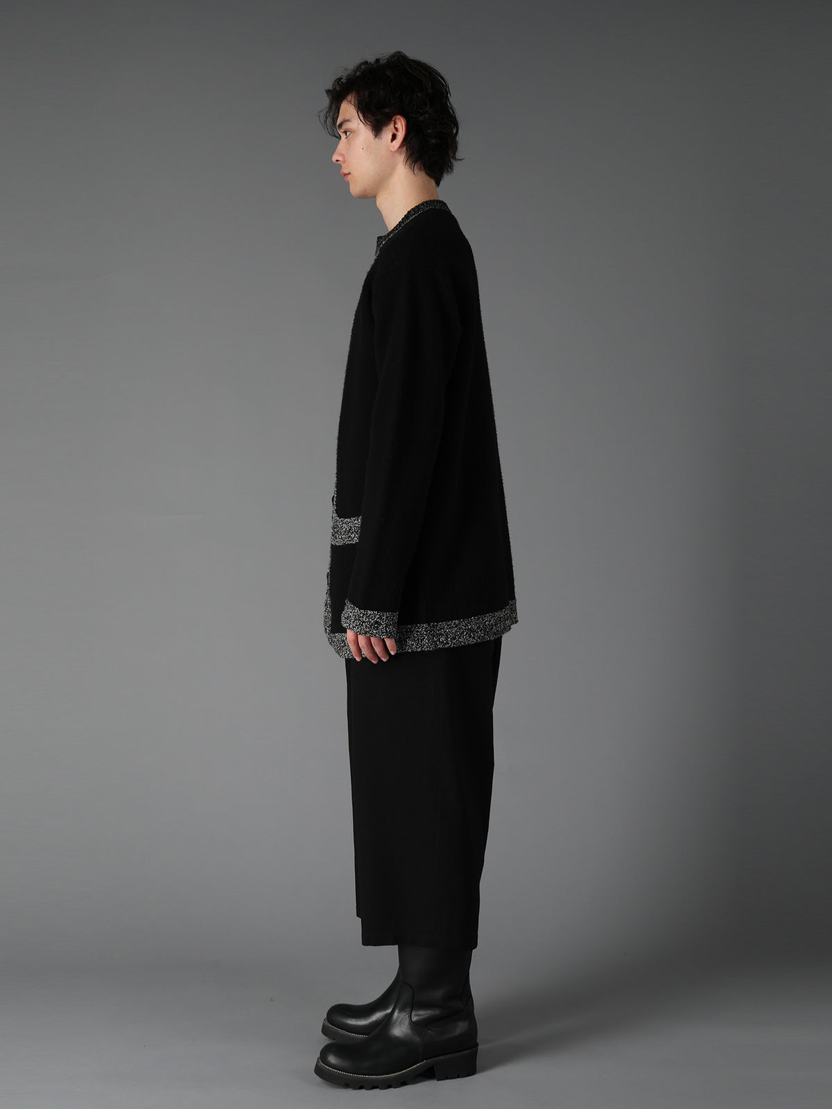 5G JERSEY CABLE KNIT NORWAY HOOK CARDIGAN