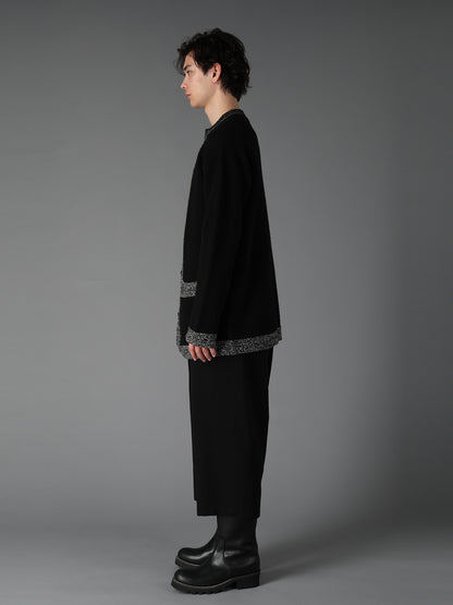 5G JERSEY CABLE KNIT NORWAY HOOK CARDIGAN