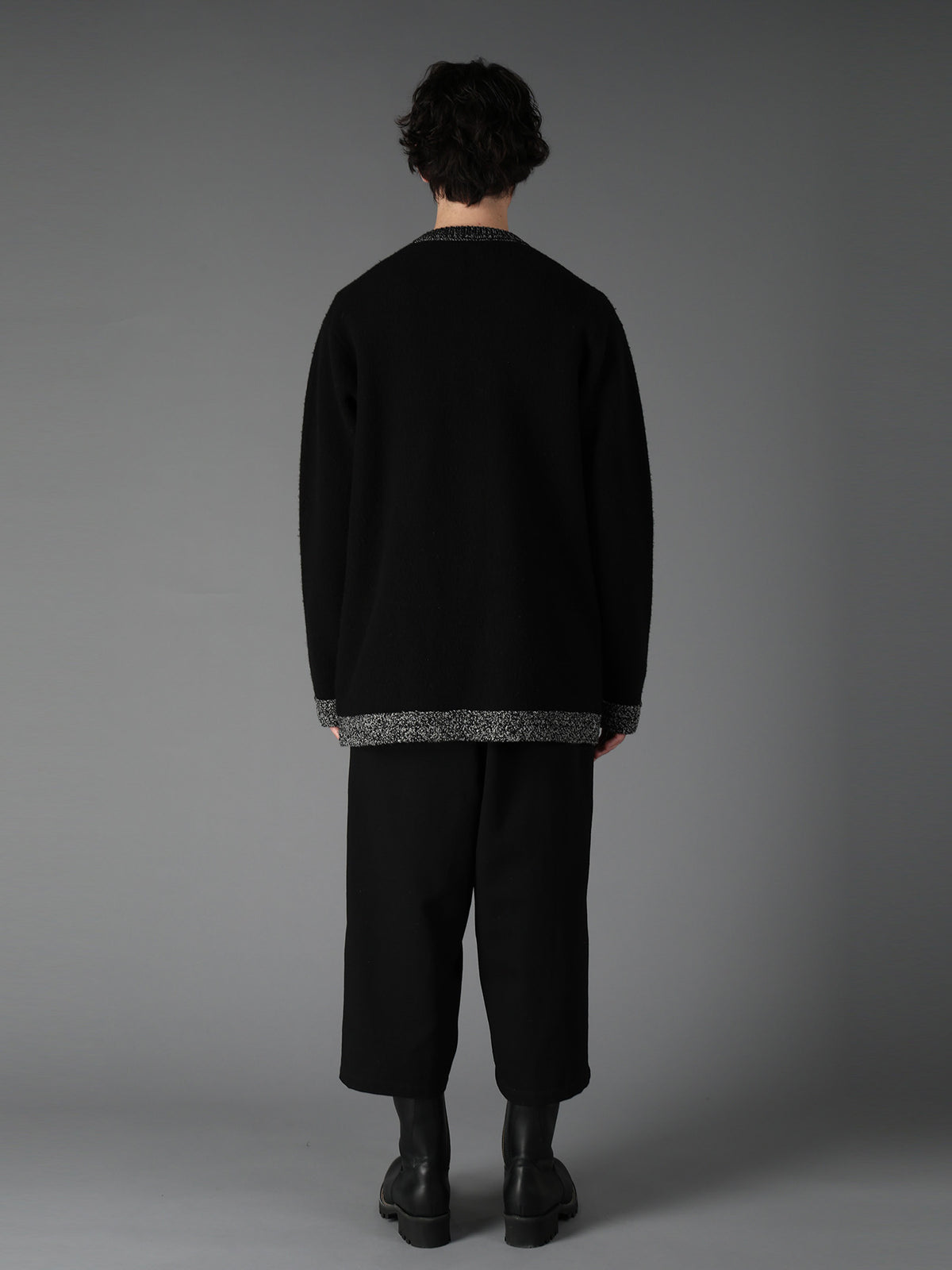 5G JERSEY CABLE KNIT NORWAY HOOK CARDIGAN