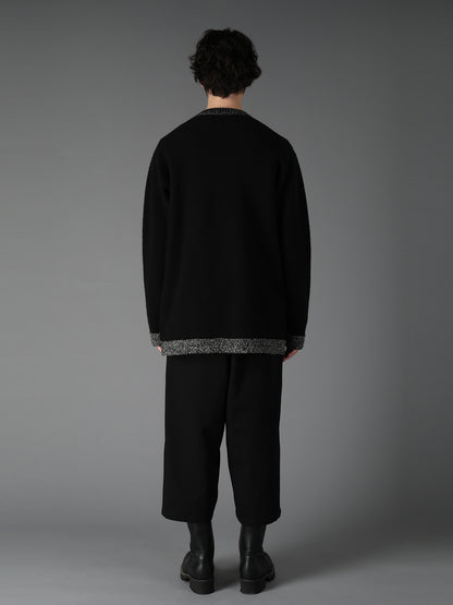 5G JERSEY CABLE KNIT NORWAY HOOK CARDIGAN