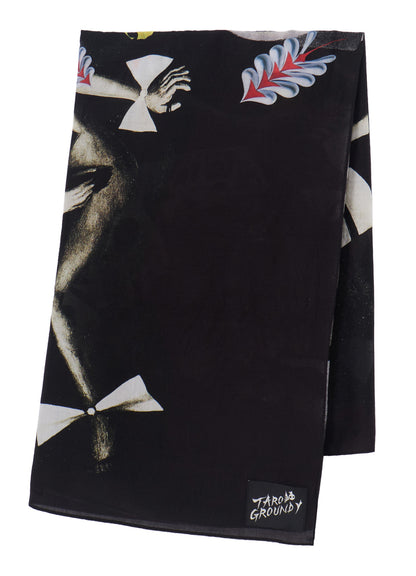 Ground Y×Taro Okamoto Graphic-print scarf Collage Type:A