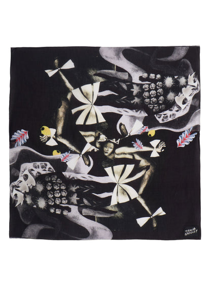 Ground Y×Taro Okamoto Graphic-print scarf Collage Type:A
