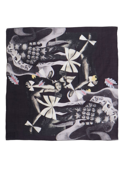 Ground Y×Taro Okamoto Graphic-print scarf Collage Type:A