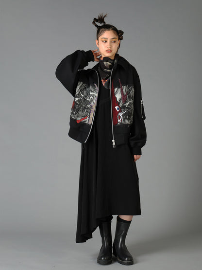 Ground Y×Taro Okamoto Graphic-print scarf Collage Type:B