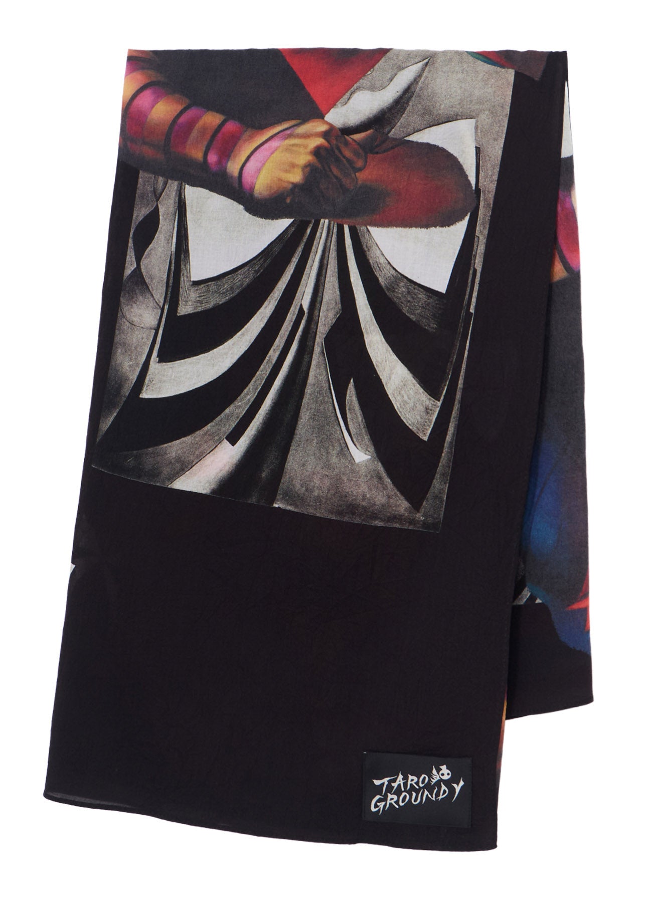 Ground Y×Taro Okamoto Graphic-print scarf Collage Type:B – THE