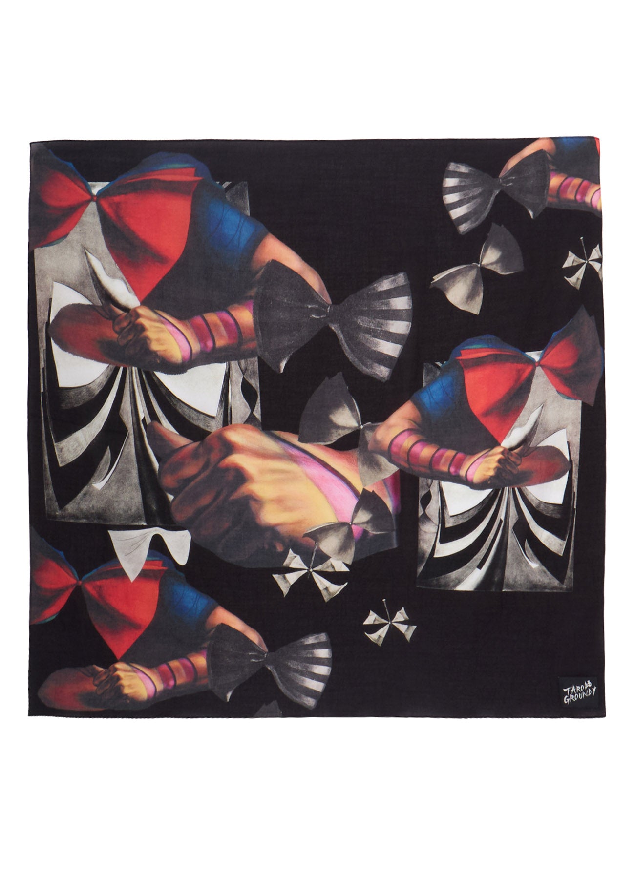 Ground Y×Taro Okamoto Graphic-print scarf Collage Type:B – THE