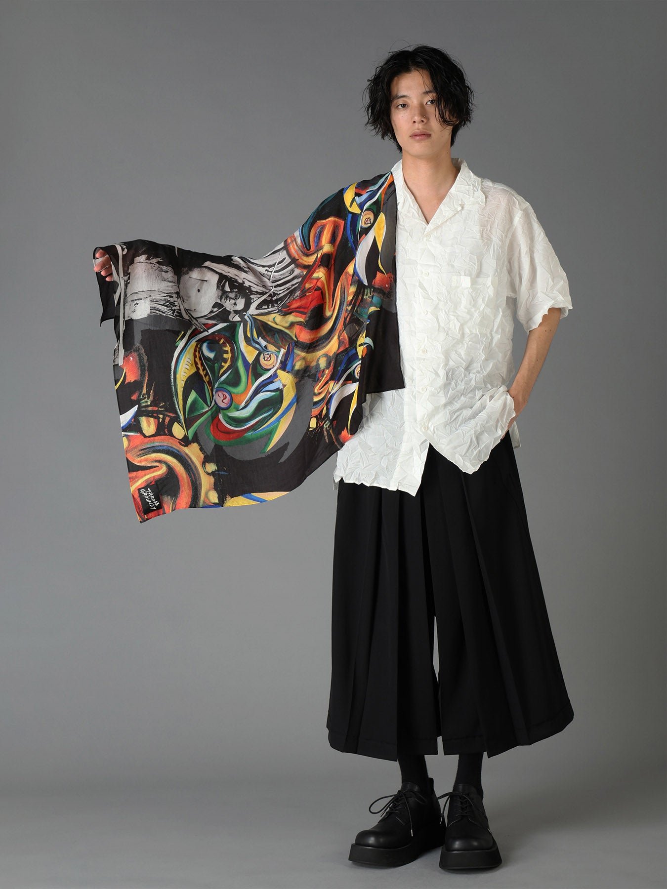 Ground Y×Taro Okamoto Graphic-print scarf Collage Type:C – THE