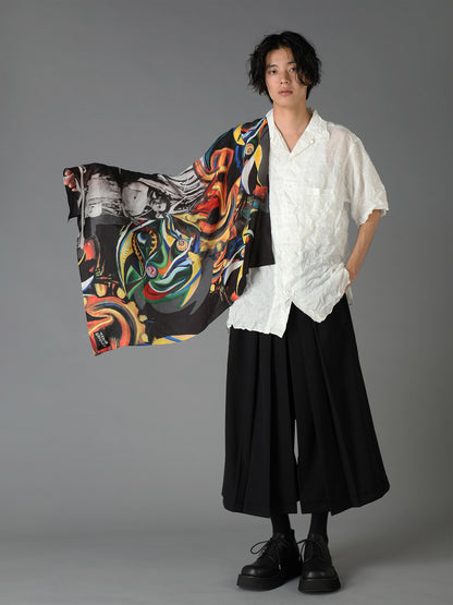 Ground Y×Taro Okamoto Graphic-print scarf Collage Type:C